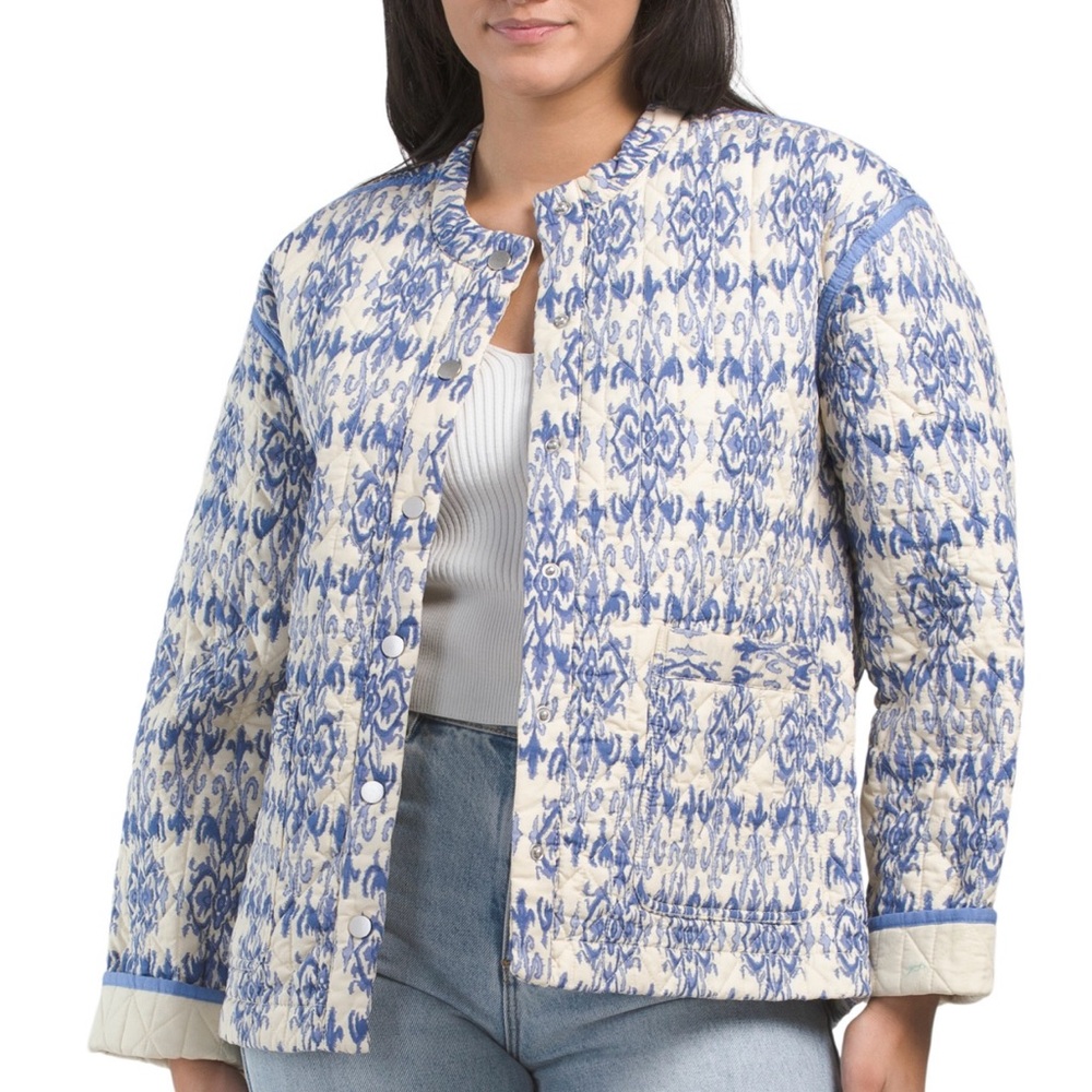 BLANK NYC FLORAL PRINT JACKET